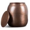 Griffen - Metal Storage Accent Table - Antique Copper - Image 2