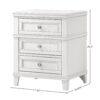 3 Drawer Nightstand With USB - White - Image 5