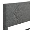 Full Size Platform Bed Frame With Headboard, Wood Slat Support, Easy Assembly - Brushed Nickel - Image 9