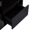 Modern Minimalist Style LED Curio Cabinet With Tempered Glass Door, Metal Legs - Black - Image 12
