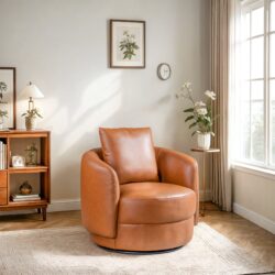Dylan - Swivel Chair - Cognac