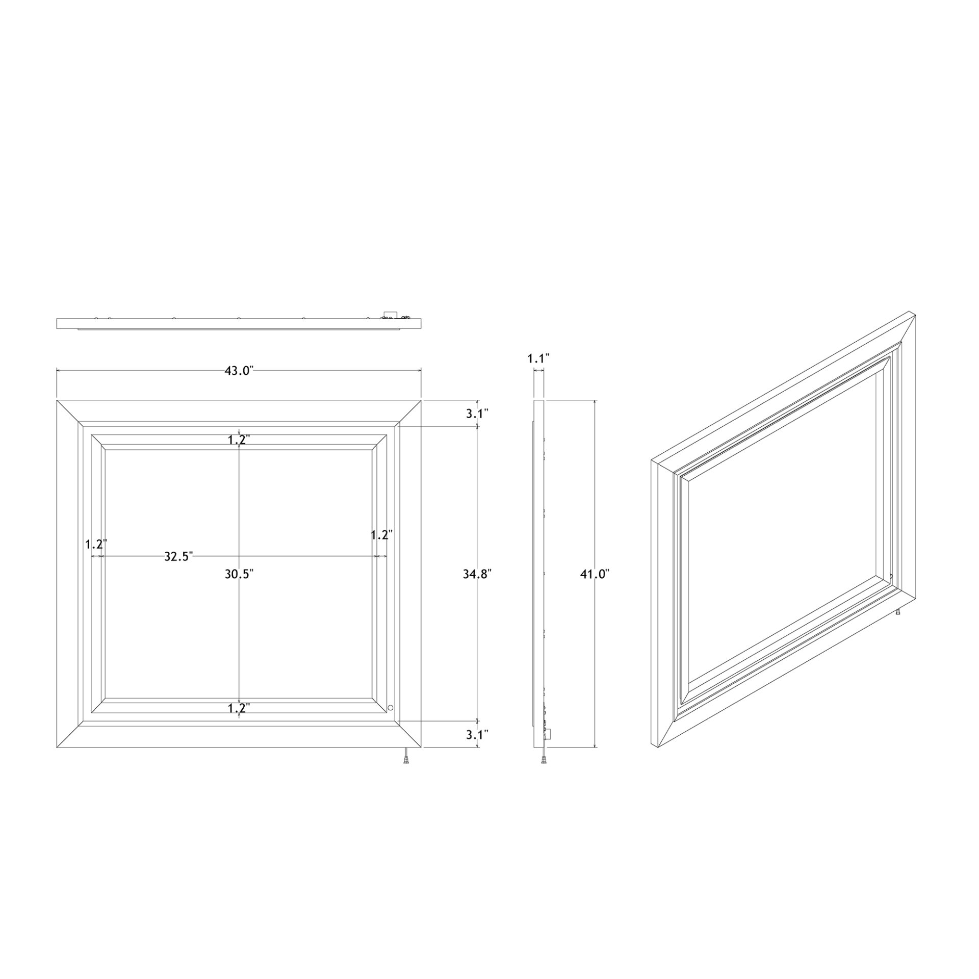 Skye - Marble Mirror - White - Image 3
