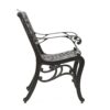 Luminea - Outdoor Aluminum Dining Chair With Scroll Design, Lattice Pattern And Cabriole Legs - Bronze - Image 7