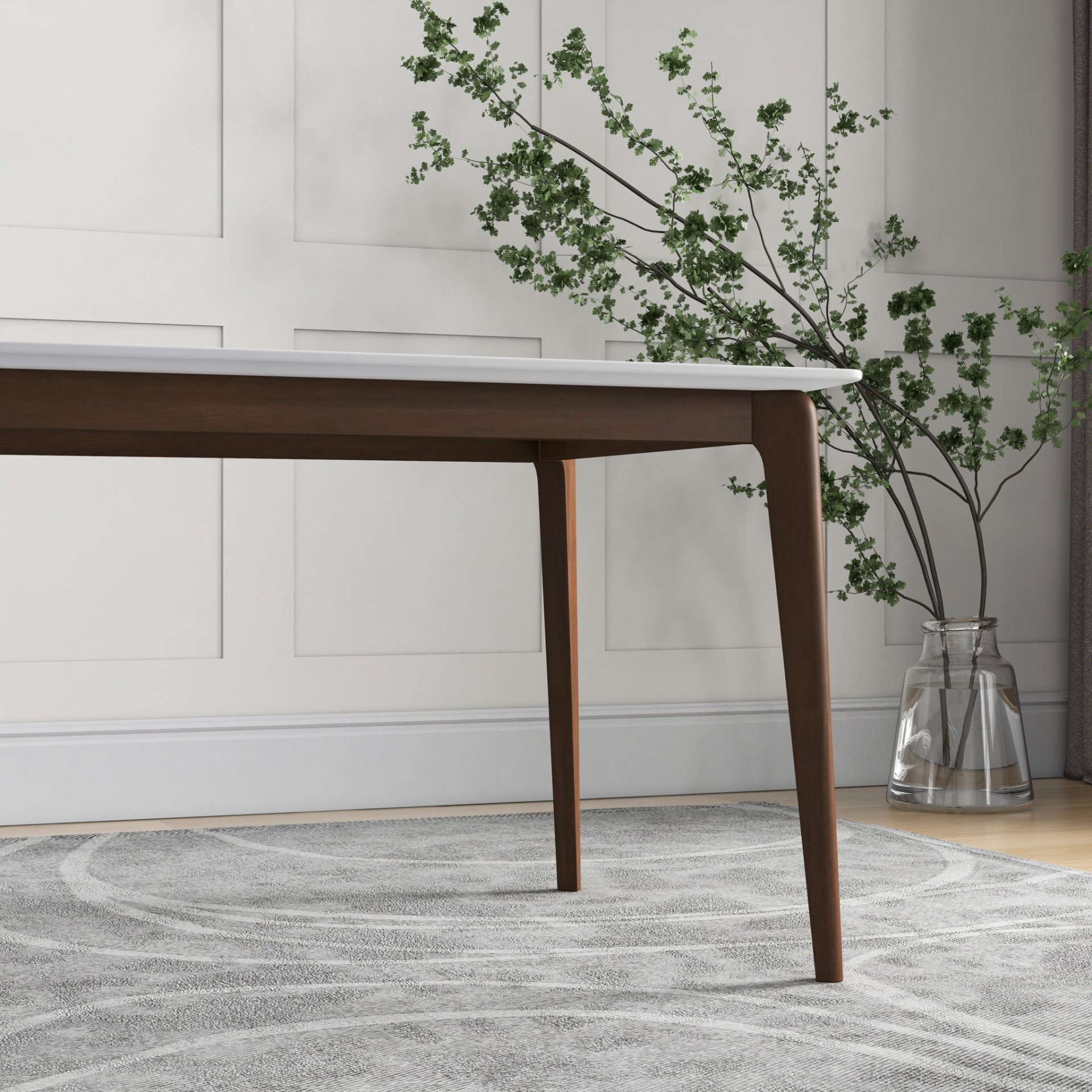 Lindsey - White Top Dining Table - Brown / White - Image 12