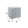Gaines - High Gloss Nightstand - Gray - Image 9
