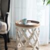 Large Distressed Side Table - White - Image 8