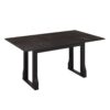 Modern 6 Piece Extendable Dining Table Set With 4 Wicker Back Upholstered Dining Chairs And Long Bench, 2 Removable Leaf - Espresso - Image 13