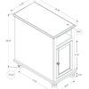 Accent End Table, Storage, Traditional - White - Image 4