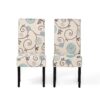 Contemporary Dining Chair Set With Rubberwood Legs - White / Blue - Image 14
