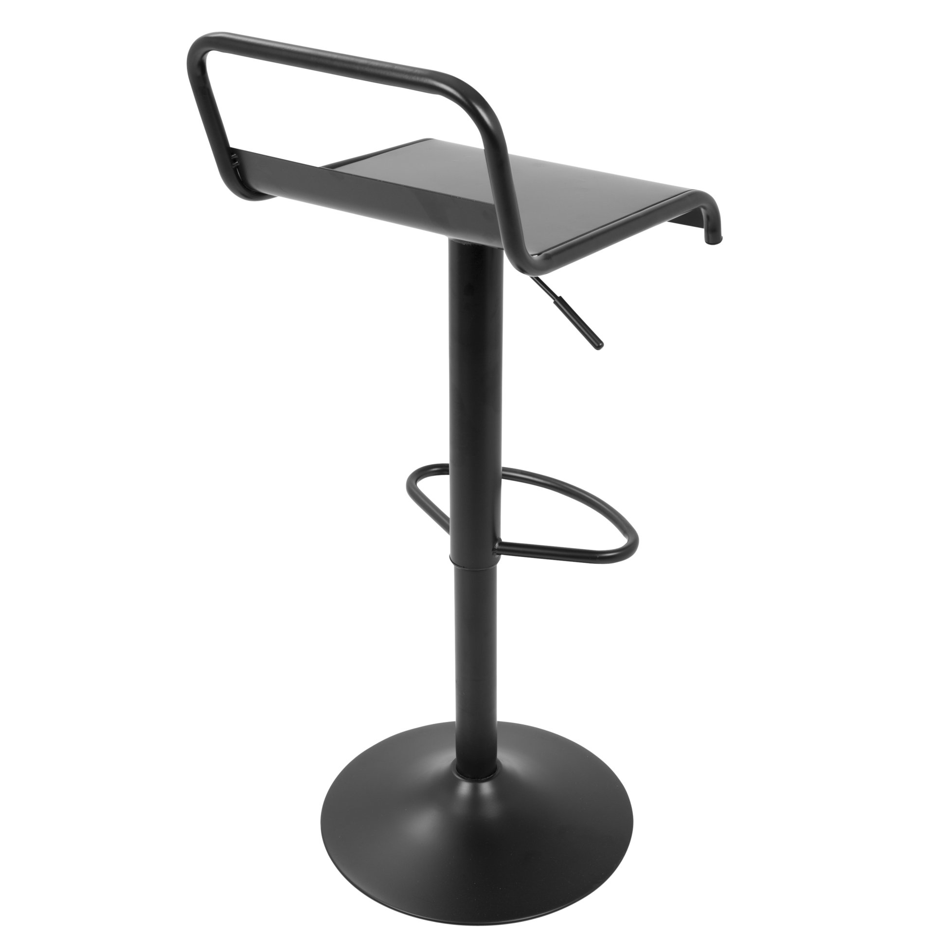 Emery - Industrial Adjustable Barstool With Swivel (Set of 2) - Black - Image 4