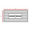 Outdoor 43" Rectangular Fire Pit Table With Adjustable Flame Control - White - Image 3