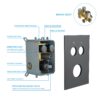 Dual Shower Head System With 12" Wall Mounted Square Design And Rough In Valve - Matte Black - Image 7