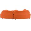 Modern Living Room Sofa Lamb Velvet Upholstered Couch Furniture For Home Or Office - Orange - Image 12