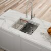 Single Bowl Undermount Workstation Kitchen Sink 23" X 19" X 10" With Accessories - Brushed Nickel - Image 5