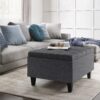 Harrison - Small Coffee Table Storage Ottoman - Slate Gray - Image 6