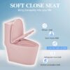 1.1 / 1.60 Gpf Dual-Flush One Piece Toilet, Water-Saving Elongated Comfort Height Floor Mounted, Soft Close 1000 Gram Map Flushing Score Toilet 23T01-Rs - Rose - Image 6