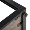 Industrial Style Coffee Table For Bedroom & Living Room With Tempered Glass & Wood Grain - Wood - Image 11
