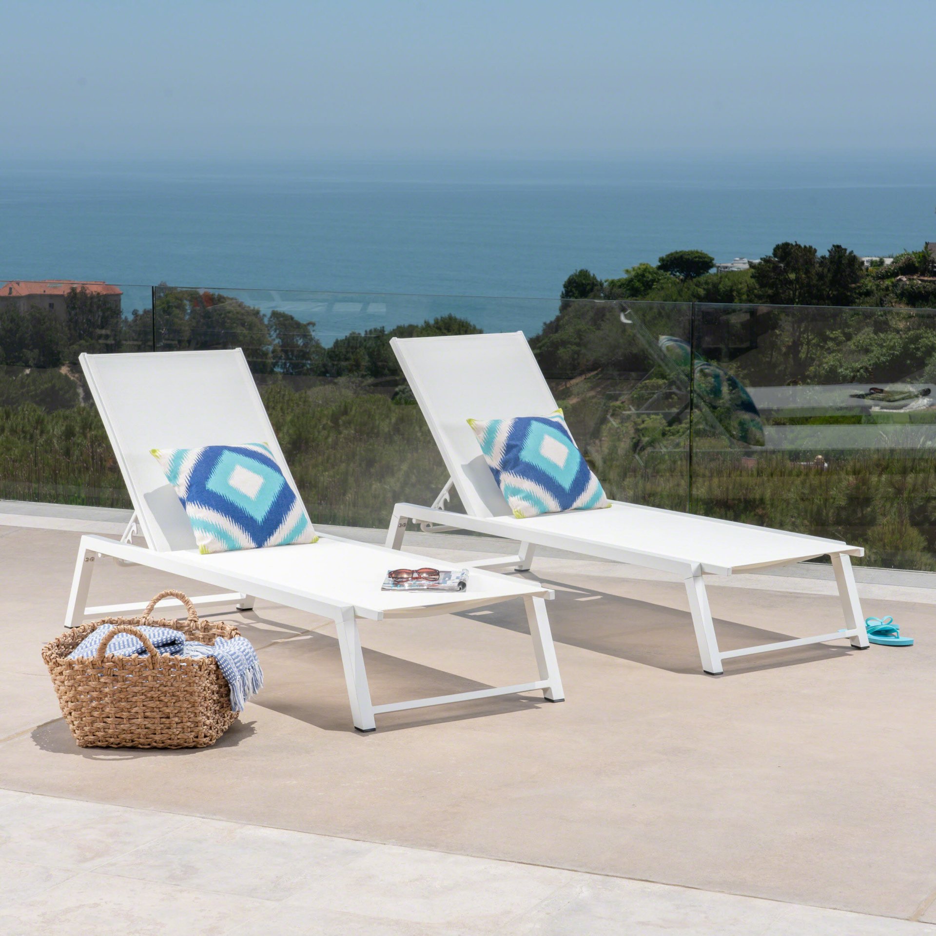 Myers - Chaise Lounge Ultimate Comfort - White - Image 5