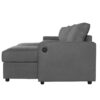 Modern Convertible Sectional Sofa With Storage Chaise Lounges And USB Ports - Dark Gray - Image 25