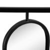 Large 4 Oval Wall Mirror With Square Frame, Home Decor For Living Room, Bedroom, Entryway, Office - Black - Image 6