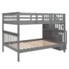 Full Over Full Stairway Bunk Bed With Storage And Guard Rail For Bedroom - Gray - Image 3