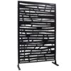 Outdoor & Indoor Privacy Screen Metal Privacy Screen, Steel Decorative Panels - Black - Image 4