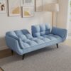 Sofa Soft Two Armrests Throw Pillow Pillow Comfortable Fit Apartment Bedroom Small Space - Antique Navy Blue - Image 4