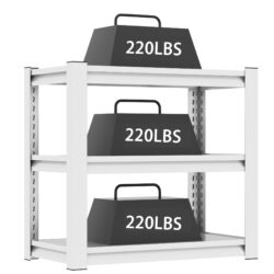 Stylish Metal Aquarium Stand For 20 - 30 Gallon Tanks, 3 Tier Adjustable Shelf - White