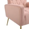 Modern Accent Chair With Ottoman, Comfy Armchair For Living Room, Bedroom, Apartment - Pink - Image 11