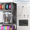 3D Printer Cabinet With Double Layer Filament Storage, Noise Reducing Design - Black - Image 7