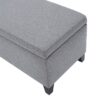 Contemporary Storage Ottoman Bench With Polyester Upholstery - Gray - Image 15