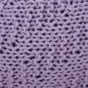 Bordeaux - Knitted Cotton Round Pouf Ottoman - Lavender - Image 6