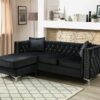 Paige - Sofa Chaise - Black - Image 4