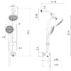 Multi Function Dual Shower Head Shower System With 4.7" Rain Showerhead & 7 Function Hand Shower - Matte Black - Image 3