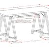 Sawhorse - Desk - Dark Chestnut Brown - Image 8