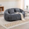 Contemporary Bean Bag Sofa Lazy Sofa Durable Comfort Lounger For Indoor & Outdoor Use - Gray - Image 2