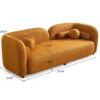 Donna - Japandi Style Boucle Sofa - Dark Yellow / Rustic - Image 10