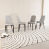 Modern Style Dining Chair (Set of 4) With Comfortable Cushions Metal Legs - Gray - Image 6