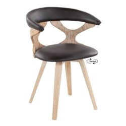 Gardenia - Mid-Century Modern Dining / Chair - White Washed / Brown