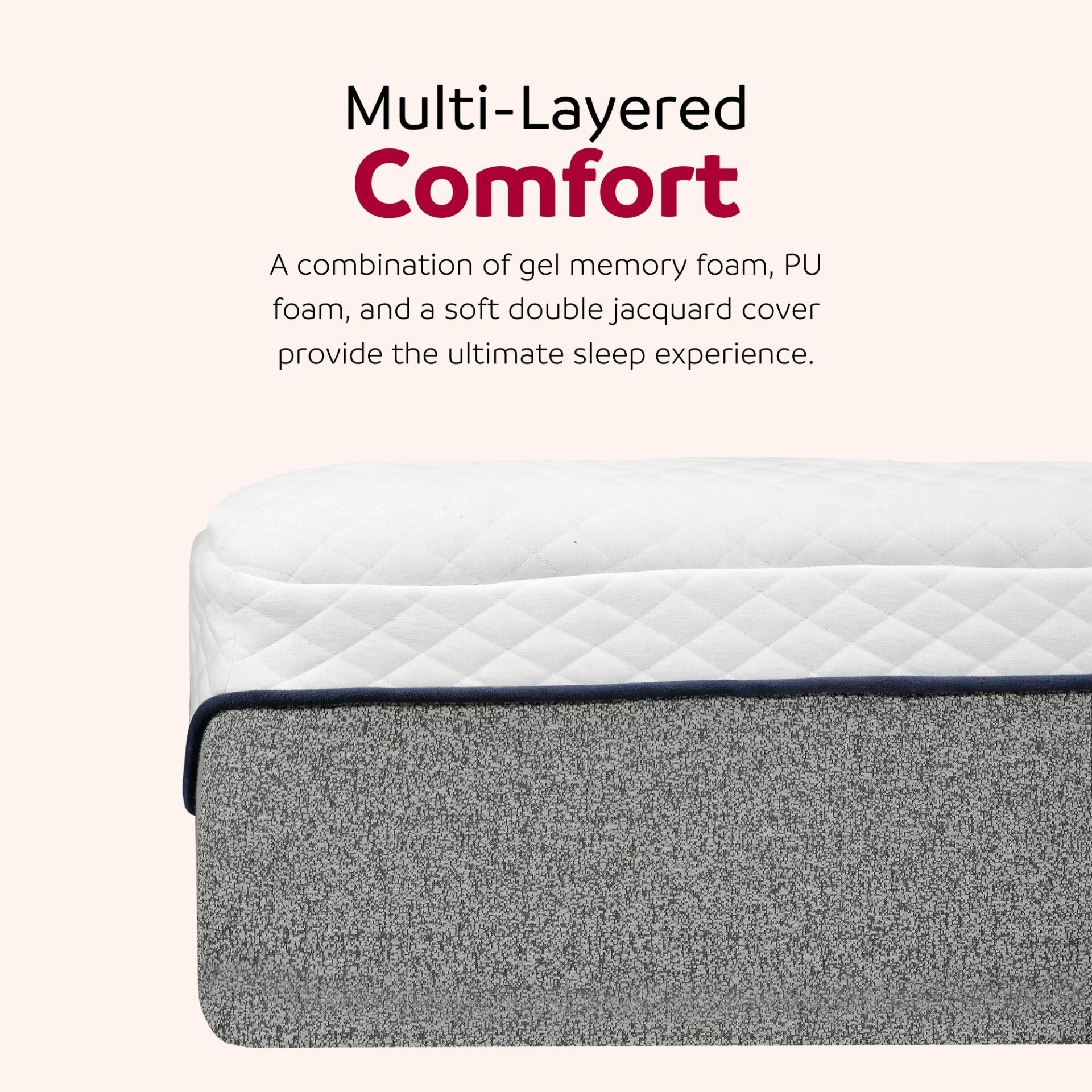Ultra Plush 13" Gel Memory Foam Mattress For King Size Bed With Double Layered Jacquard Cover - Gray / White - Image 9