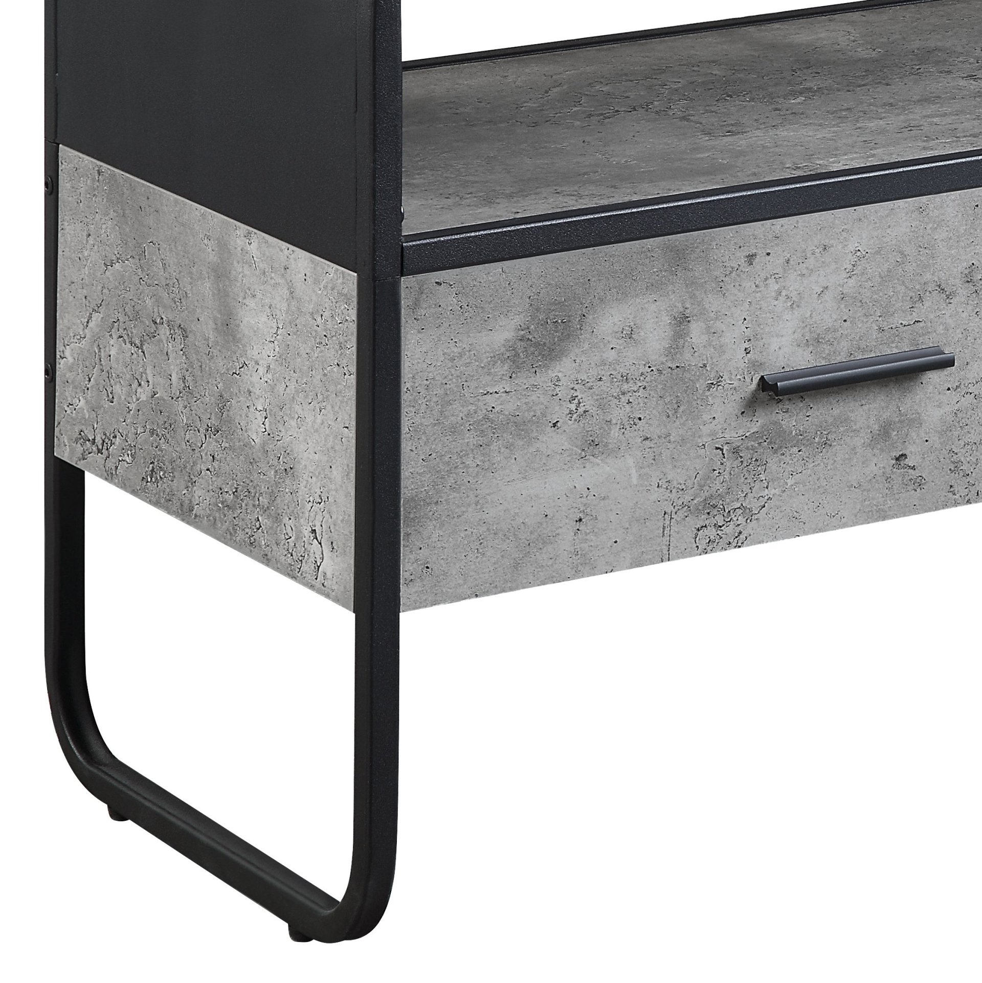 Raziela - TV Stand - Concrete Gray / Black - Image 5