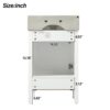 20.28" Bathroom Vanity With Sink & Storage - White - Image 11