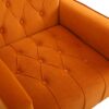 Modern Accent Chair With Ottoman, Comfy Armchair For Living Room, Bedroom, Apartment, Office - Orange - Image 9