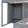 Full Over Twin Bunk Bed With Wardrobe, Drawers - Gray - Image 11