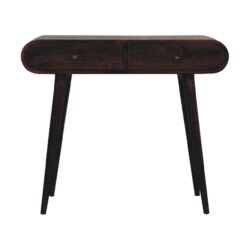Curved Edge Console Table - Walnut