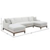 Valiant - Chenille Sectional Sofa With 4 Pillows - Ivory - Image 10