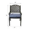 Sparta - Modern Dining Arm Chair - Navy Blue - Image 3
