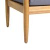 Outdoor 3 Seater Sofa With Cushion And Teak Acacia Wood - Dark Gray - Image 11