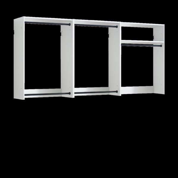 Devi - Wall Mounted Wood Closet System With Modular Design - Warm White