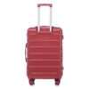 Set 3 Pieces 20" / 24" / 28" Abs Spinner Wheel Luggage, Matching Color, With Combination Lock - Wine Red - Image 26